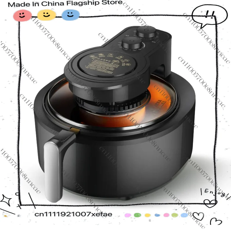 6L Large Visible Air Fryer Smart Oil-Free Household Electric Fryer for Healthy Cooking Chicken Pizza