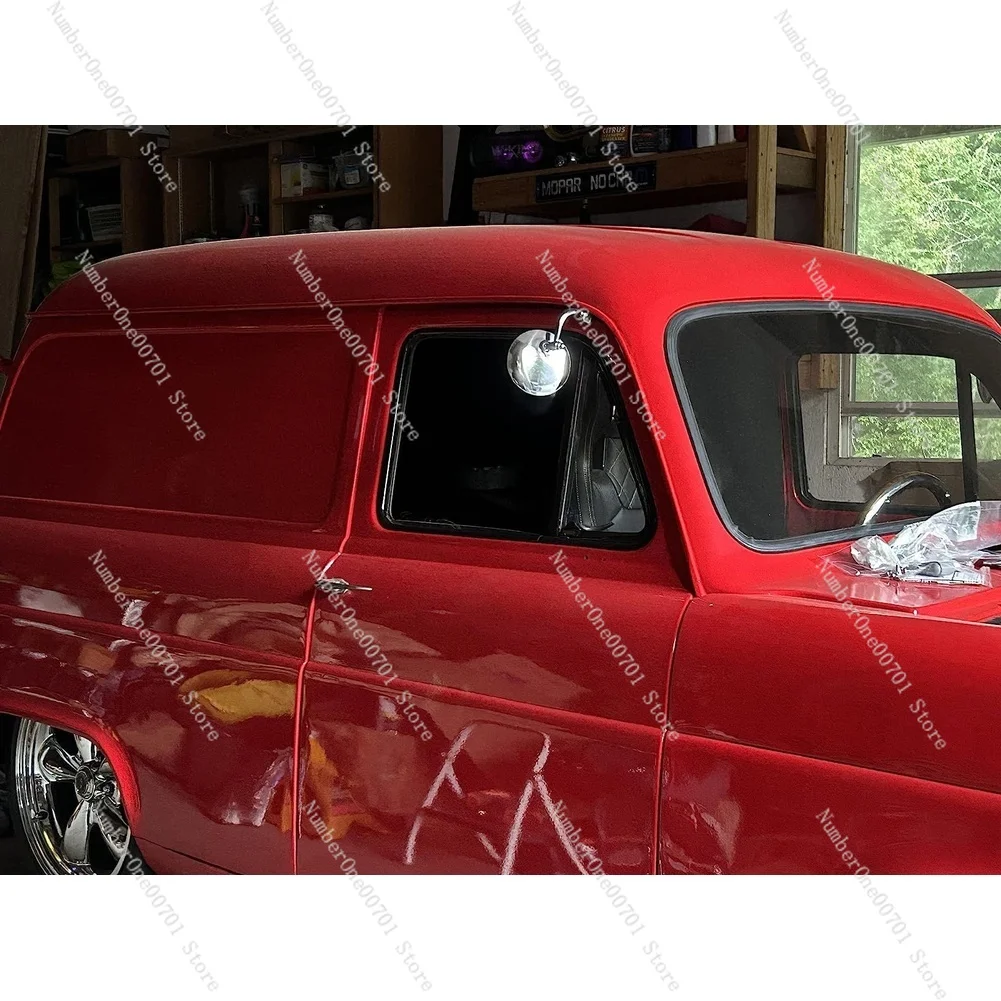 Stainless Steel Round Side Mirror for Classic Cars Offering Retro Aesthetic and Wide Fitment on Front and Rear Positions view 4