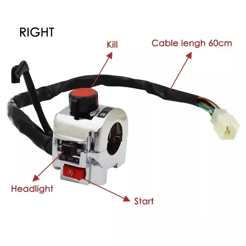 Motorcycle Riding Handle Block Switch Right and Left Handlebar Headlight Kill Assembly for Storm Prince 150 Modified Moto Parts