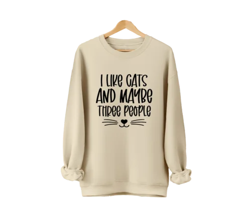 Polarshe-Eu gosto de gatos e camisola do cão, três pessoas, miau lindo presente, gato bonito