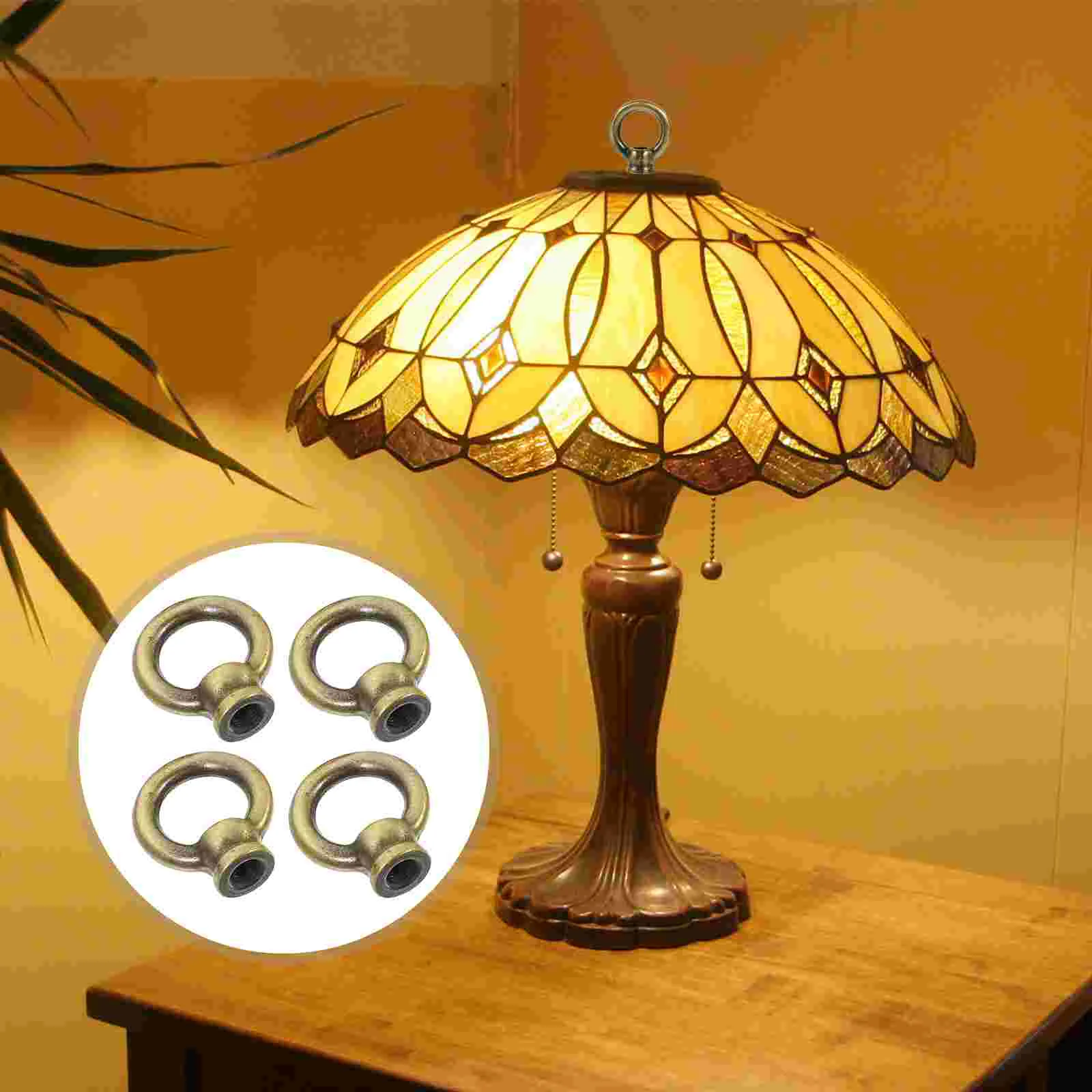 

4 Pcs Lamp Cap Decoration Shades for Floor Lamps Modern Oriental Metal Finial