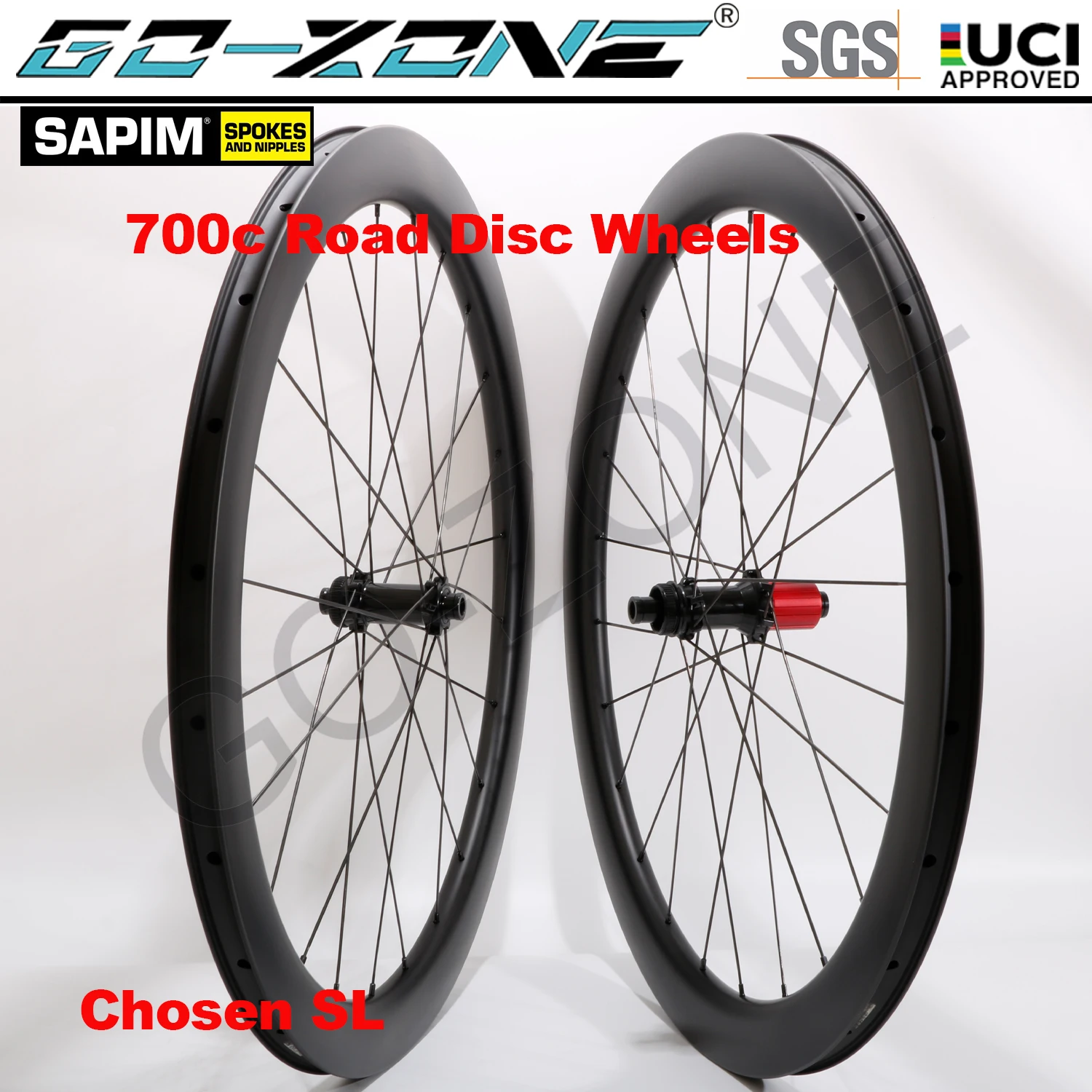 

Bike Tyre Clincher Tubeless Tubular Carbon Wheelset Disc Brake 700c Chosen SL Sapim UCI Qualiy Carbon Wheels For Road Bike