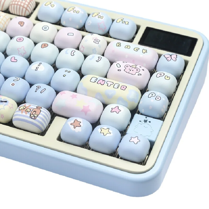 Keycaps Cartoon Doll House Theme Pbt Dye Sublimation Mog Profile Split 7u Spacebar Extra Keys Custom Caps Fit Mx Mechanical Use