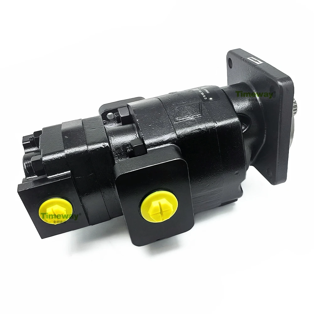 Hydraulic Pump 257954A1 Gear Pump for CASE Backhoe Loader 580SL 580SM Double Gear Pump