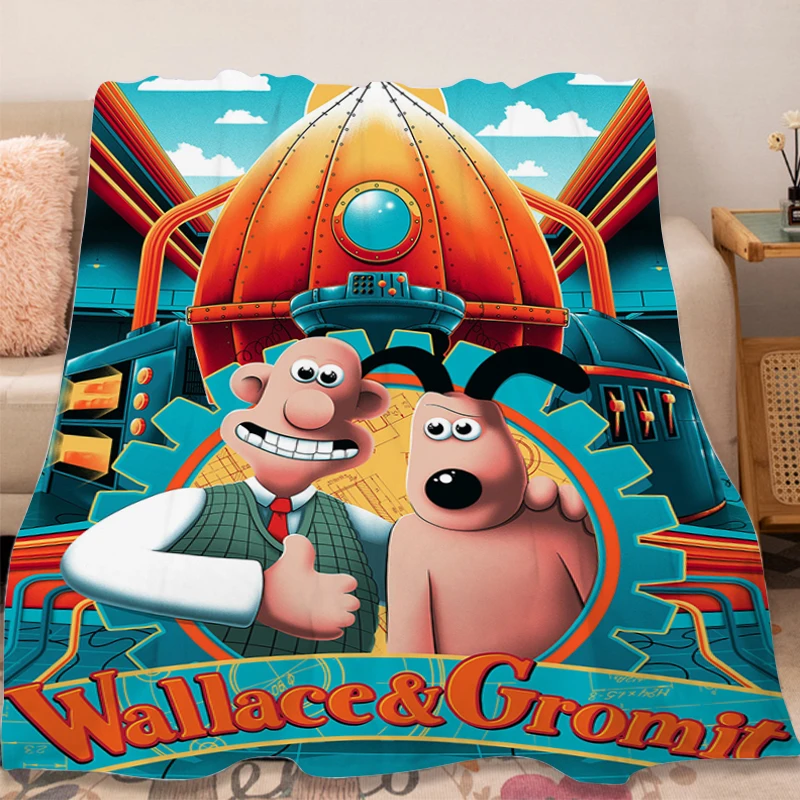 Sofa Blankets A-Wallace Gromits Winter Blanket Fluffy Soft Blankets Microfiber Bedding Warm Bed Fleece Camping Custom Nap Anime