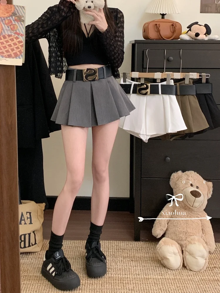 

Юбка А-силуэта в стиле Sweet & Spicy Girl, женская, весна 2026, новая, ретро, с завышенной талией, утягивающая, повседневная