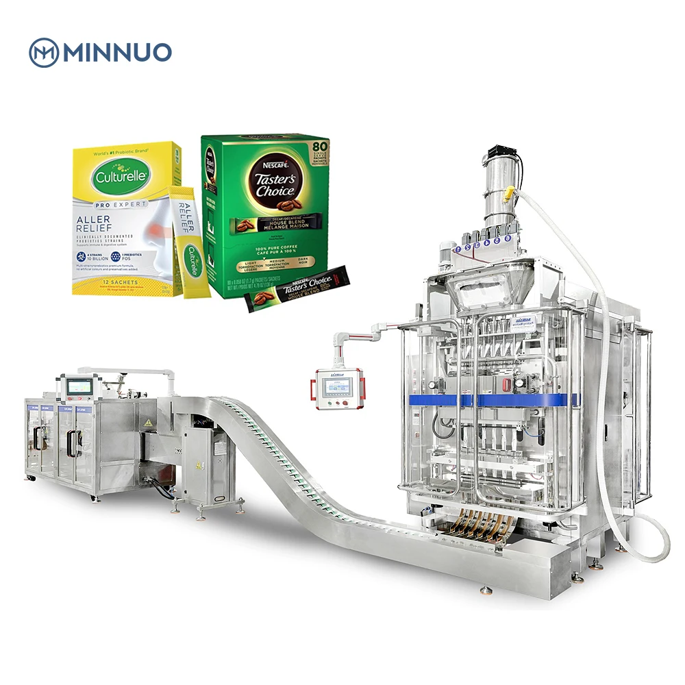 Glass Bottle Packaging Line Cartoning Machine for Food Chemical Cigarettes Function Including Labeling Gluing Paper Bags Pouches