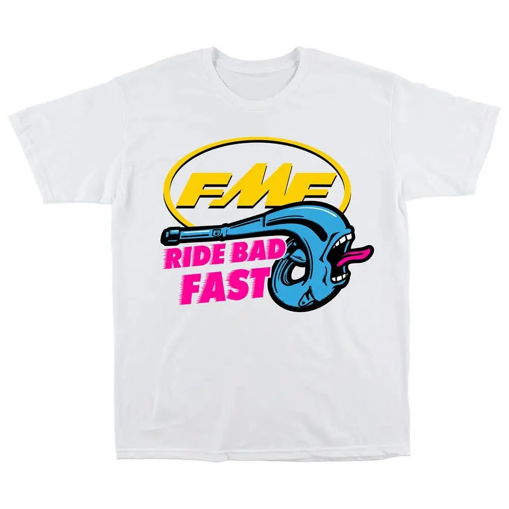 

FMF Ride Bad Fast Racing Футболка Мужчины Женщины Хлопковые футболки с коротким рукавом Роскошная брендовая футболка Ретро Уличная одежда Y2k Топы Мужская футболка