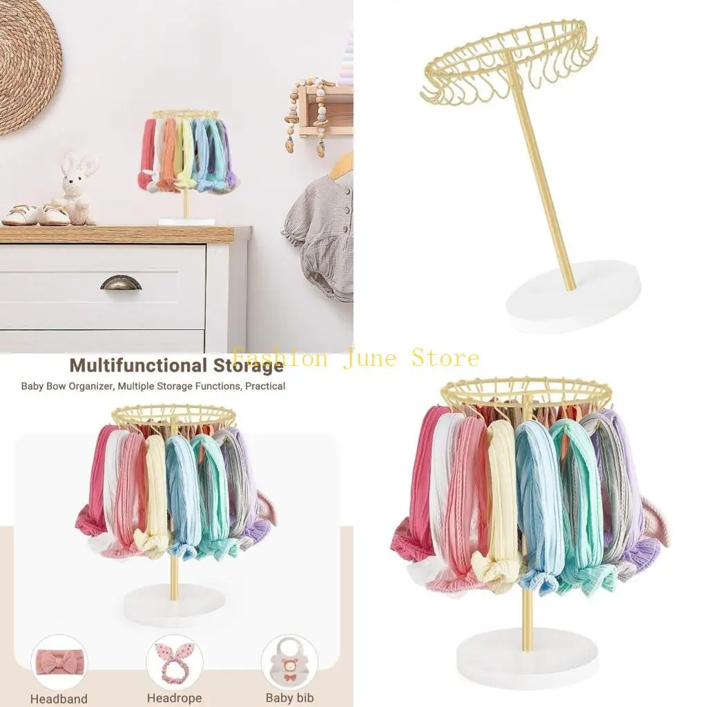 N5KA Sturdy Alloy and Hair Jewelry Organizers Featuring 30 Hooks Easy Assembly Multifunctional Display Rack