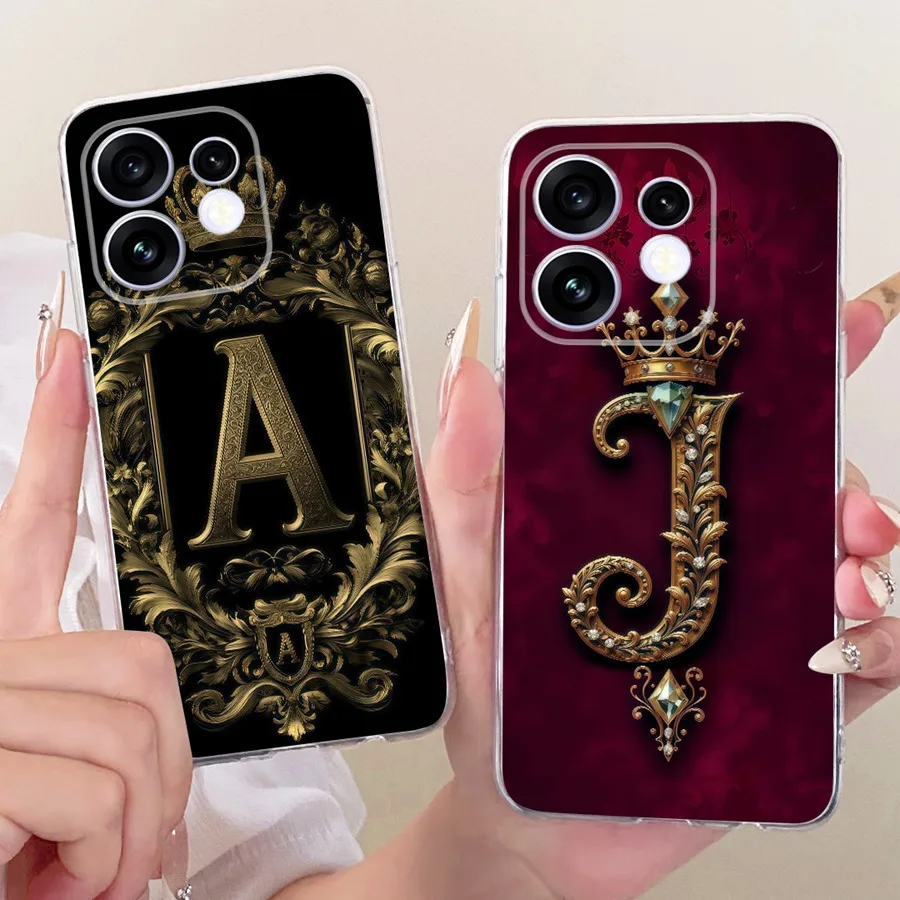 For OPPO Reno16 Reno 16Pro 16 F Phone Cover Initial Couple Letter Pattern Len Proective Case for Oppo Reno 16F FS Shells
