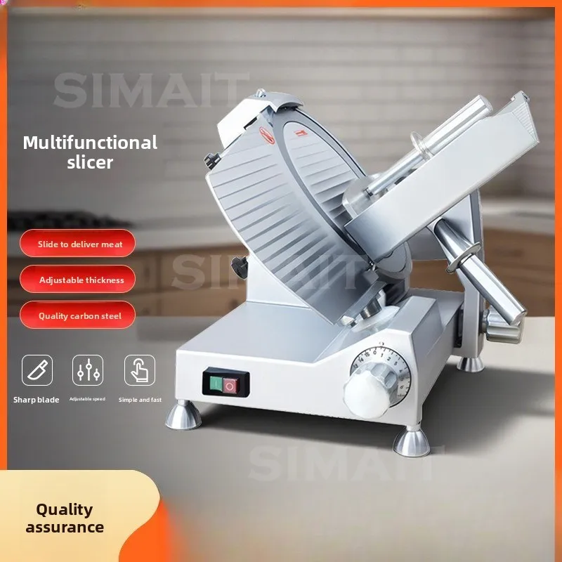 Commercial Semi-Auto Meat Slicer Frozen Beef Lamb Cutter Slicing Machine for Kitchen