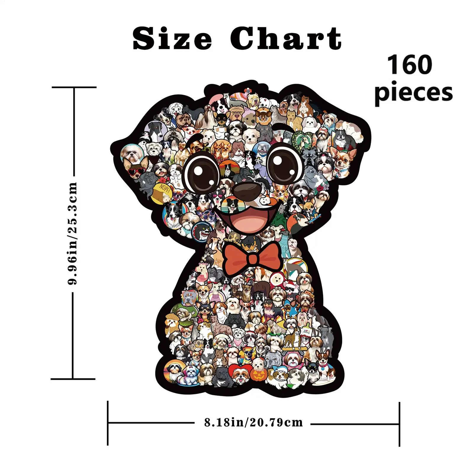 กล่องปริศนาไม้รูปสุนัข ของเล่นท้าทายที่สนุกและแม่นยำ 160 ชิ้น จิ๊กซอว์ไม้รูปสุนัขสำหรับผู้ใหญ่ เด็ก ครอบครัว เพื่อน คนรัก