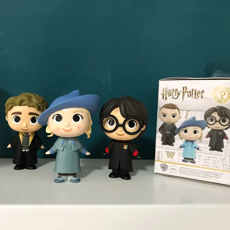 New In Stock Harry Potter Mystery Minis Q Version Anime Figure Harry James Potter Cedric Diggory Action Figure Kids Toys Gift