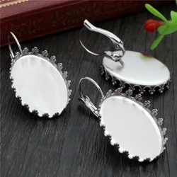 13x18mm 18x25mm 10pcs Stainless Steel French Lever Back Earrings Blank/Base,Fit 18x25mm Oval glass cabochons;Earring bezels