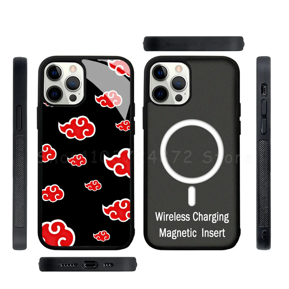 N-Naruto Phone Case Strong Magnetic For IPhone 15 14 13 Pro Max Alex Mirror For Magsafe Wireless Charging Cover