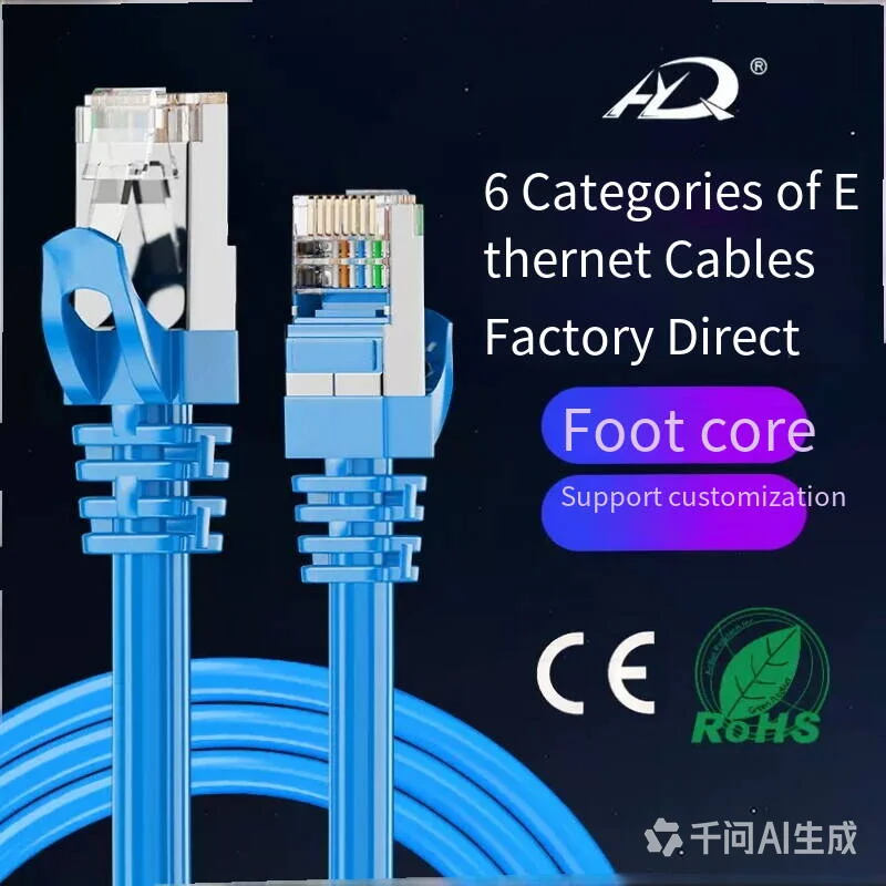 Cat6 Gigabit Ethernet Cable 1000Mbps RJ45 Network Cable for Security Camera IP Camera PS5 Router PC Xbox NAS Snagless LAN Patch