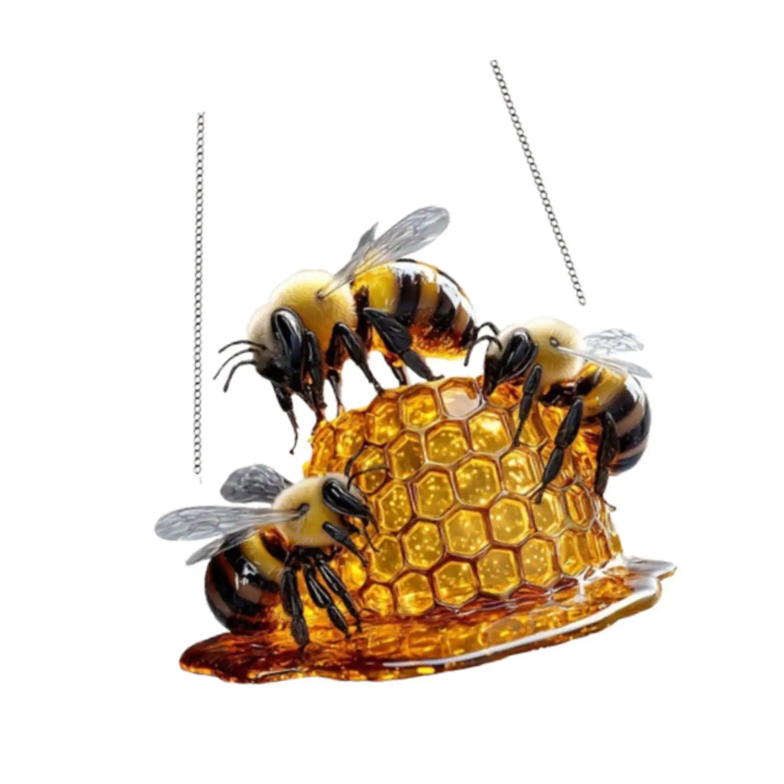 زخرفة نحل العسل بطباعة مزدوجة الجوانب من الأكريليك لمكتب باب المنزل #3