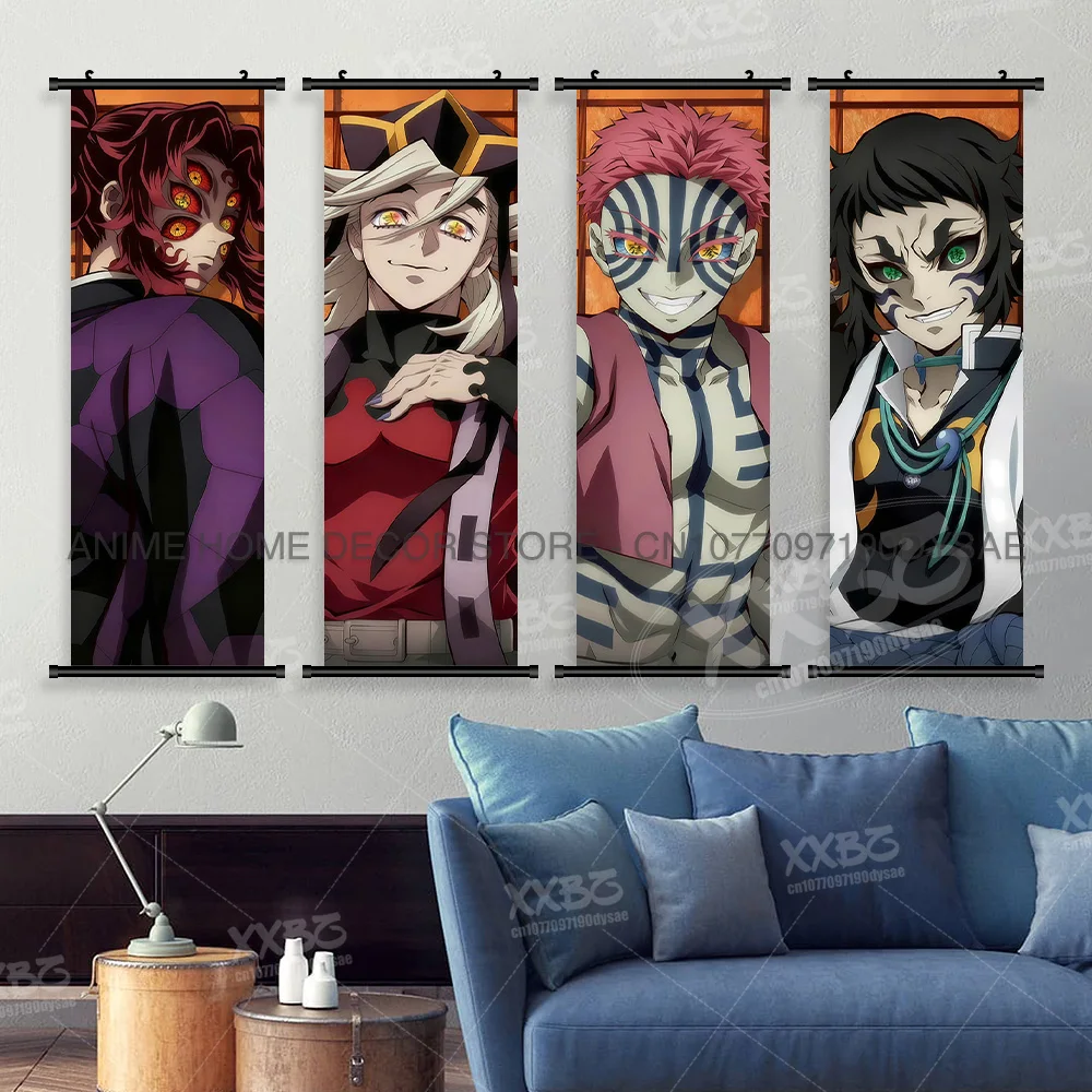 โปสเตอร์ตัวละครจากอนิเมะ ภาพยนตร์ ของตกแต่งบ้าน ภาพแขวนผนัง งานศิลปะตกแต่งผนัง ภาพม้วน สำหรับดาบพิฆาตอสูร: คิเมทสึ โนะ ไยบะ