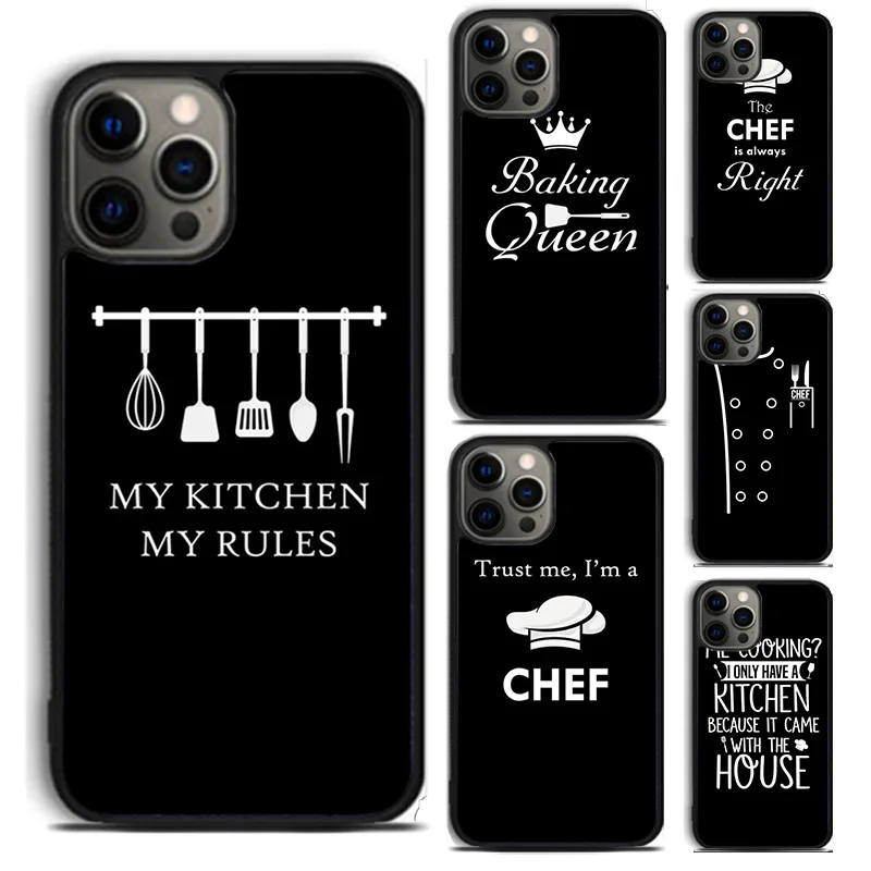 Love Baking Chef Knife phone Case Cover For iPhone 16 15 14 Plus XR XS apple 16 11 12 13 mini Pro Max coque