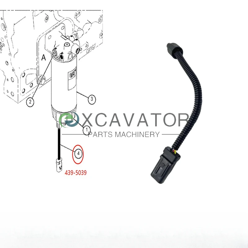 For Excavator E320GC 323 326 330 345 336 349D2GC Oil-water Separator Sensor