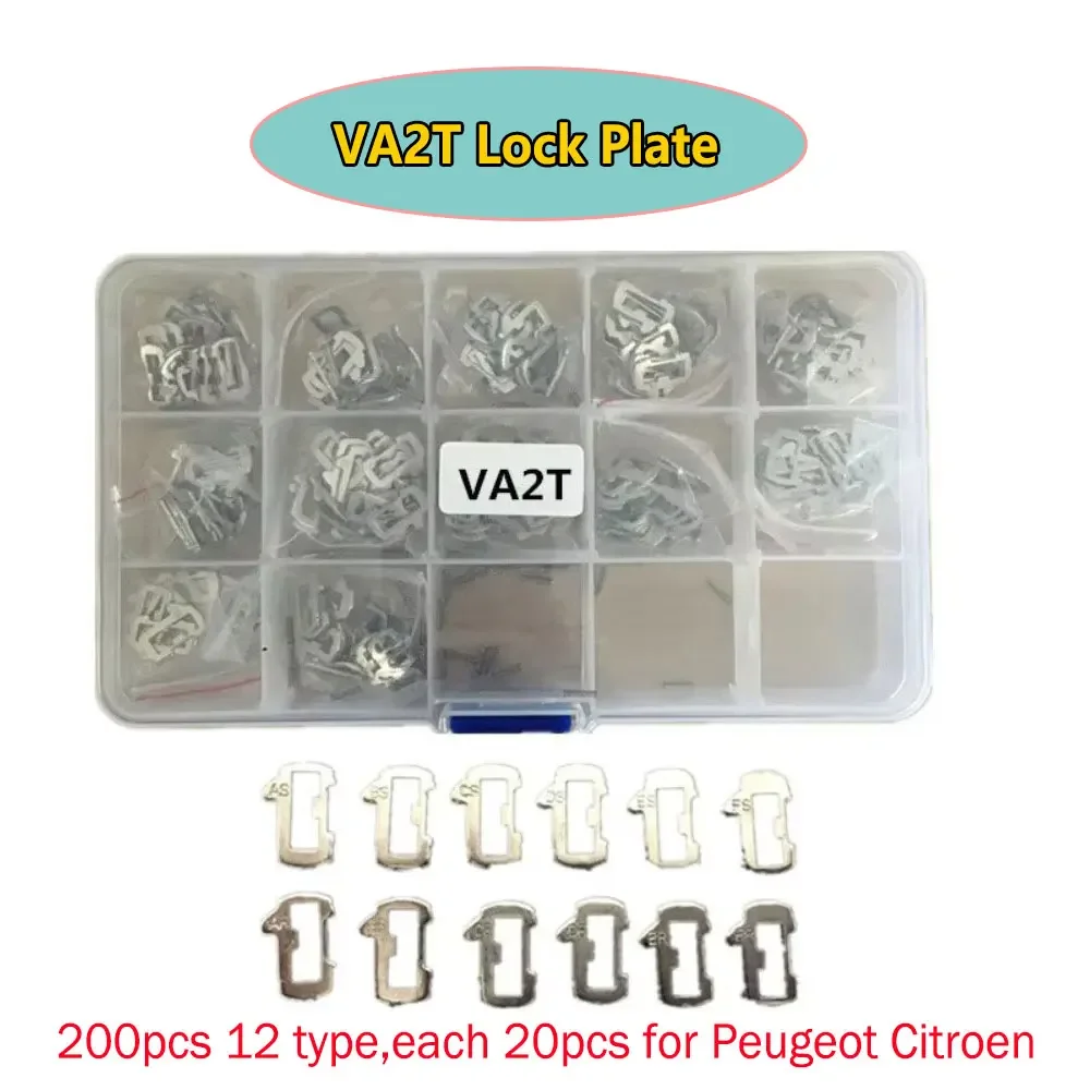 200Pcs VA2T VA2 Lock Plate Car Lock Reed Plate for Peugeot Citroen 12 Types Each 20pcs Brass Car Lock Repair Accessories