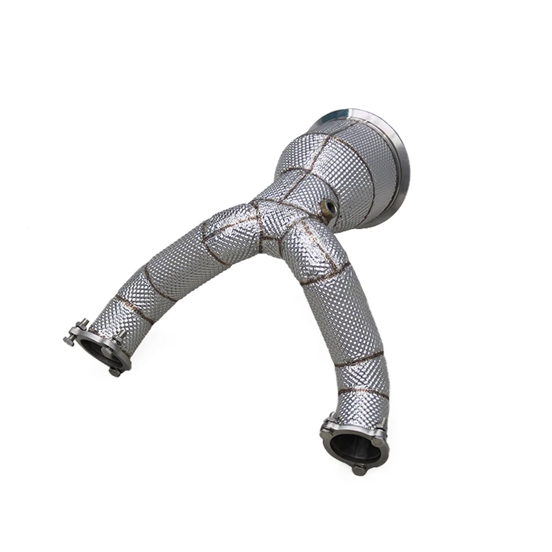 

OEM Sport Car Free Flow Exhaust Downpipe for S4/S5 B9.5 3.0T 2019-2023 Downpipe Street Headers with Heat Shield Front Parts