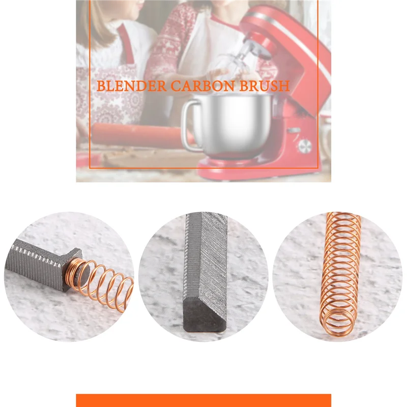 M04K W10380496 فرشاة محرك الكربون لخلاط الدوامة وفرشاة محرك خلاطات كيتشن ايد الجديدة AP5178083، PS3495098، 6 عبوات