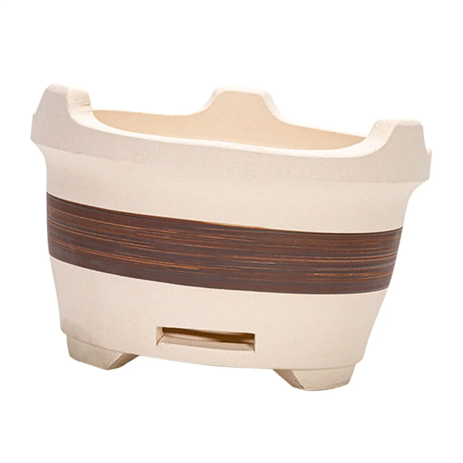 Pottery Clay Charcoal Stove Portable Barbecue Stove Cooking Accessories Burning Tabletop BBQ Grill for Garden Picnic Hiking
