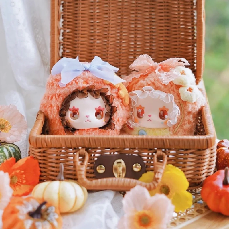 Mooie Emma Flower Sea Series pluche vinyl blinde doos schattig mode speelgoed kant ontwerp pop tas hanger meisje prachtige mysterie cadeau