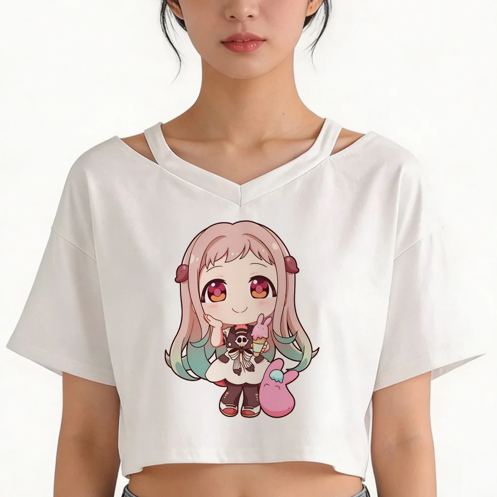 Toilet Bound Hanako Kun crop top girl dollette gothic party scene  jojifuku t shirt dollette emo cute gyaru 2000s