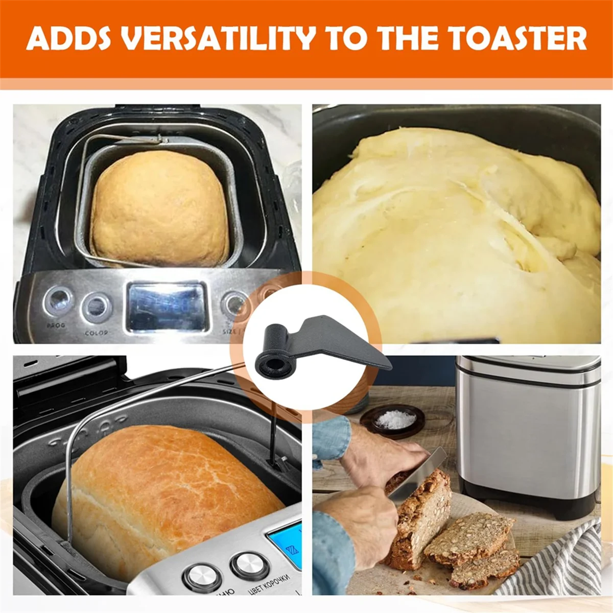 FZFZ 4Pc 빵 제조기 반죽 패들 ForCuisinart -110KP 반죽 패들 Nonstick 빵 기계 패들 교체 혼합