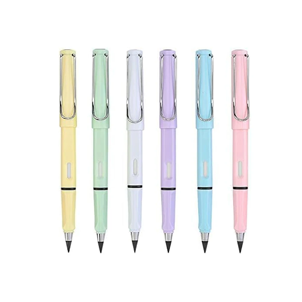 Everlasting Unlimited Inkless Pencil Reusable Everlasting Pen with Eraser Erasable Infinite Pens for Student Writing Drawing