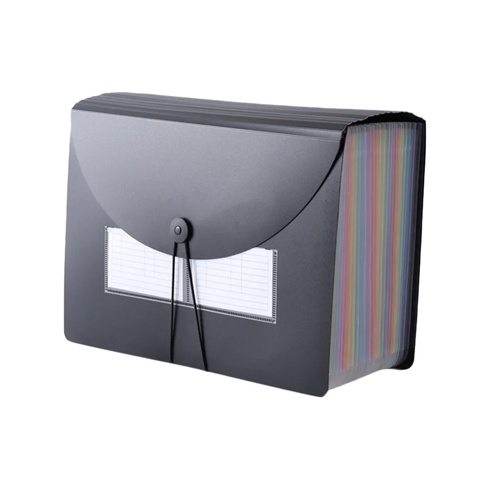 

Rainbow Accordion File Folder Plastic Document Organizer Portable Office School File Holder Receipt Folder For Home Travel