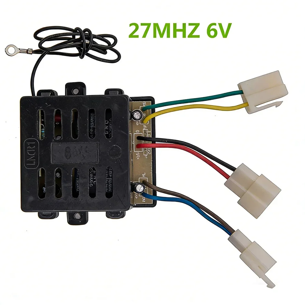 2025 12V 6V Electric Car Remote Control Receiver 27MHz For Kids= Ride On Toy Cars Replacement Part Black Vehicle Control Module