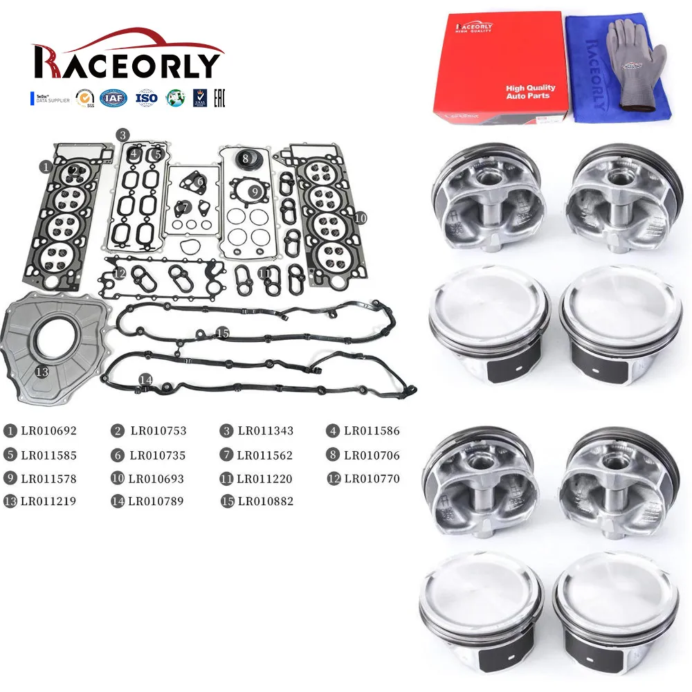 RACEORLY Engine Rebuild Kit For Land Rover 5.0 V8 AJ133 Supercharge 508PS LR011219