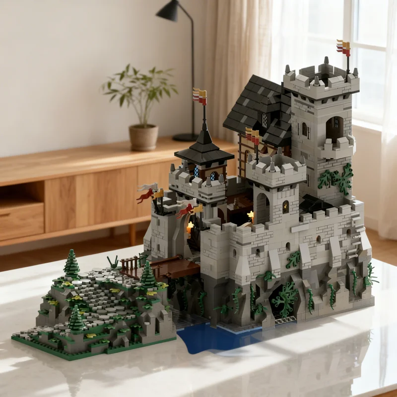 

5108pcs MOC The Gray Castle Model Building Blocks DIY Gift Creative Collectible Display Decor Premium Adult Kids Desk Home Toy