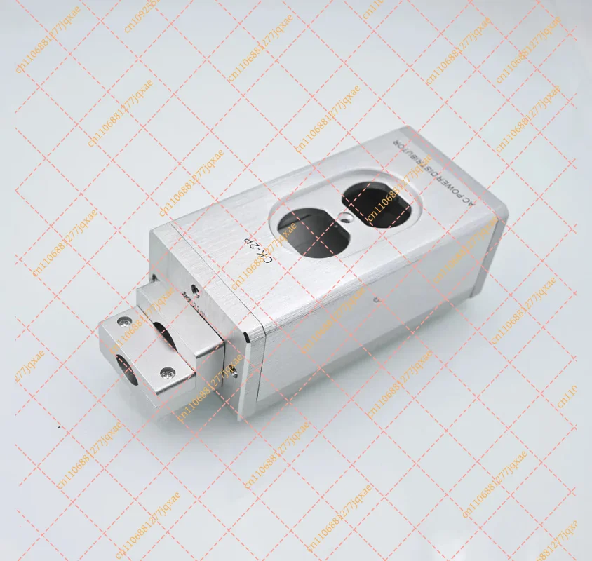 Brushed Aluminum Power Supply Filter Housing, 2-Socket Chassis Enclosure