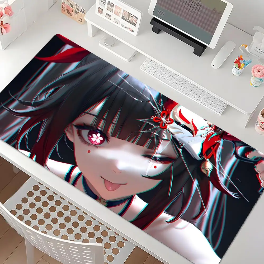 Sci-fi game Sparkle Mouse Pad Waterproof Non-Slip Large Gaming Mat with Stitched Edge