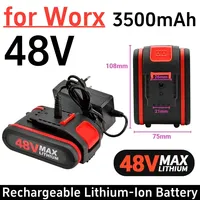 3500mAh For Worx 48V Cordless Rechargeable Batteries high-capacity, Impact Drills, Electric Scissors Electric Saws, 24V 48V