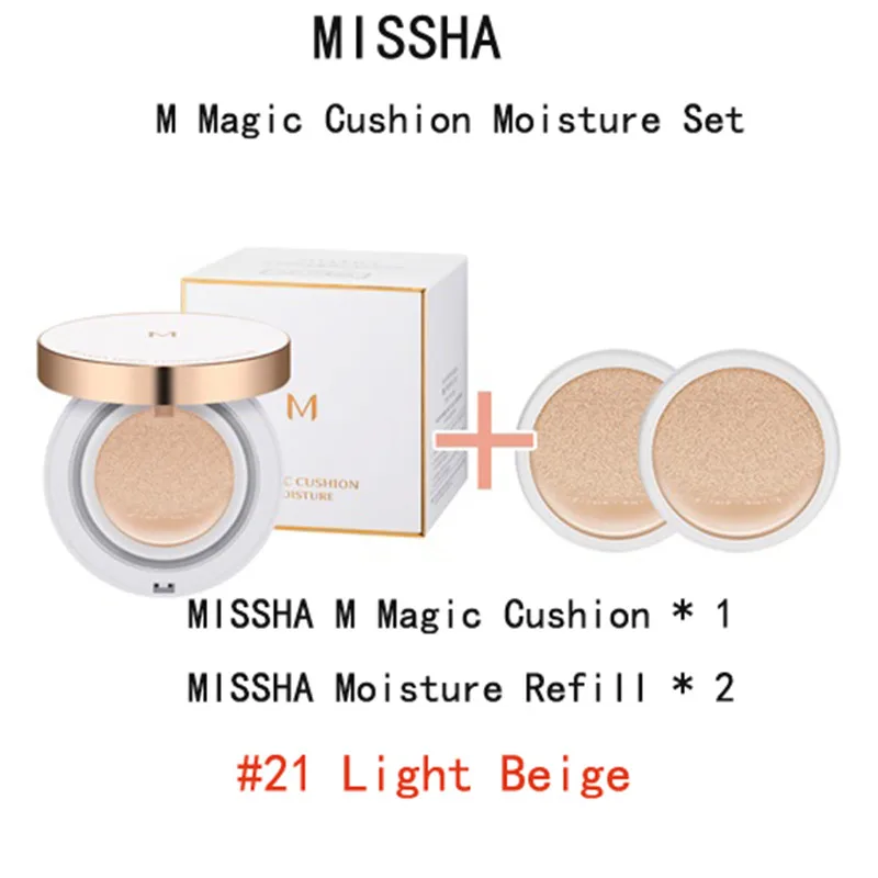 MISSHA M Magic Cushion Moisture #21 #23 Whitening CC Cream Perfect Air BB Foundation Concealer Korea Cosmetics