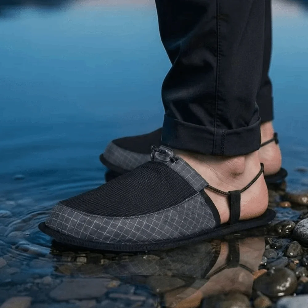 Unisex Foldable Water Slippers Non Slip Quick Dry Travel Camp Slippers Ultra Light Portable River-tracing Wading Shoes Beach