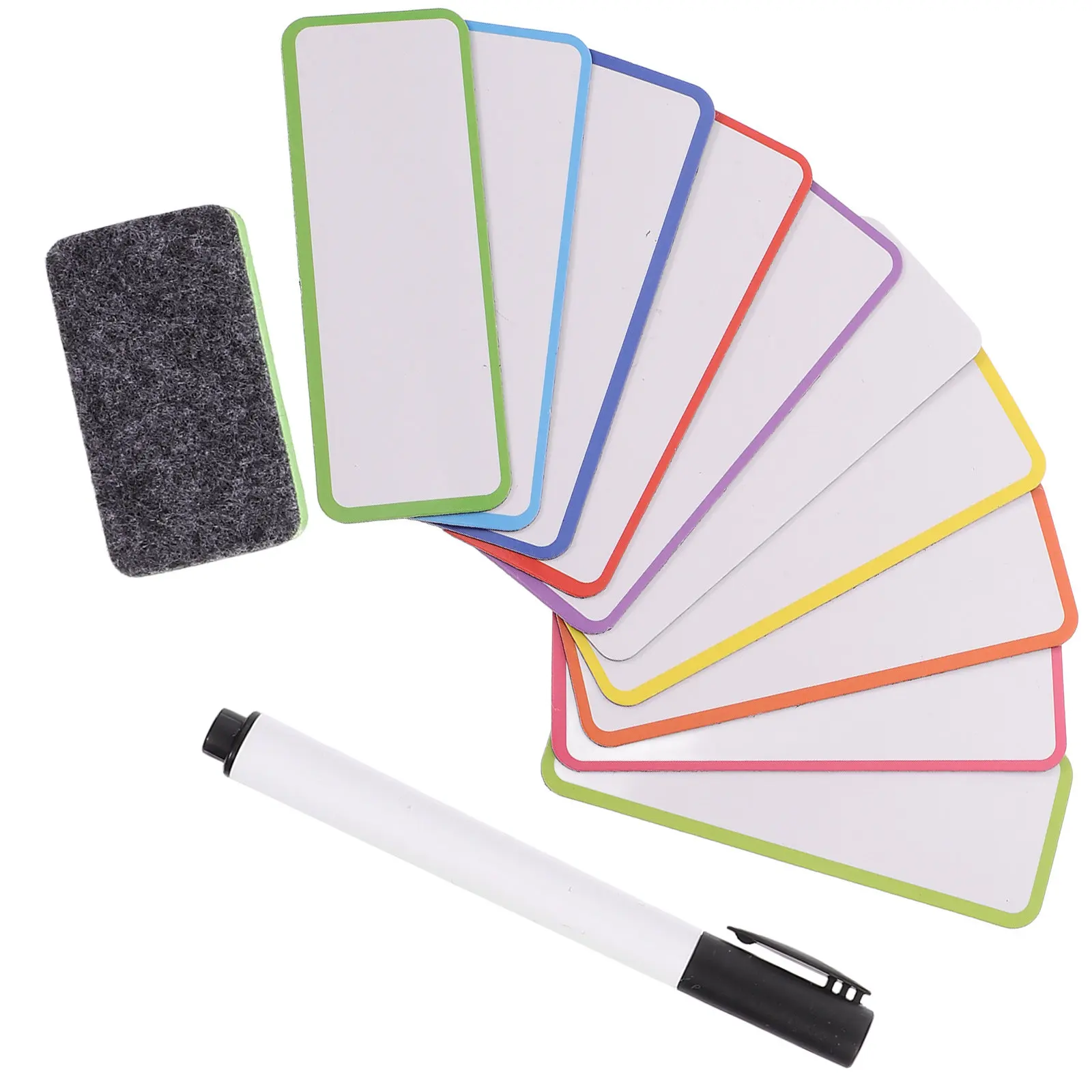 60Pcs Reusable Magnetic Labels Dry Erase Writable Erasable Name Plates for Cabinets Drawers Shelves Lockers Whiteboards Fridge