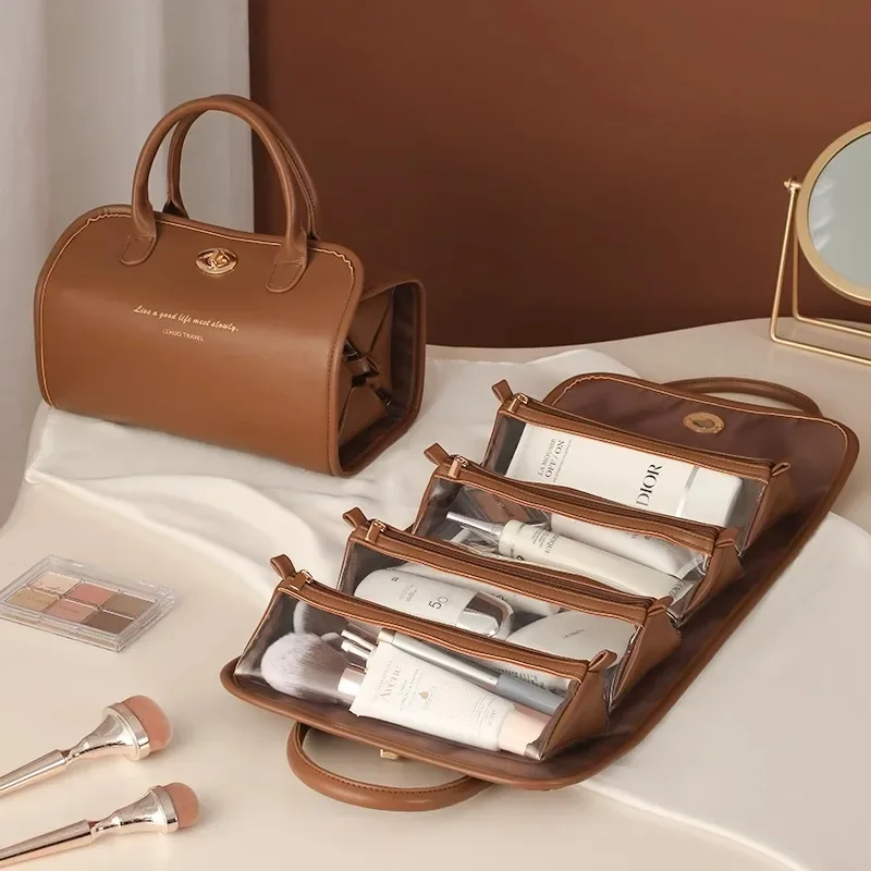 Cosmetic bag niche large-capacity light luxury storage high-end toilet bag storage bag