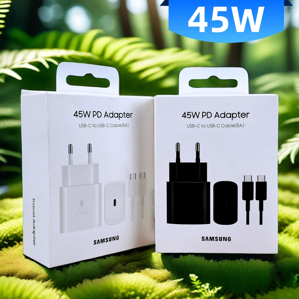 45W Samsung Charger Original Super Fast Charge PD Type C Adapter For Galaxy Z Fold 5 4 3 Flip 5 4 3 S23 S24 Ultra S22 S21 Phone