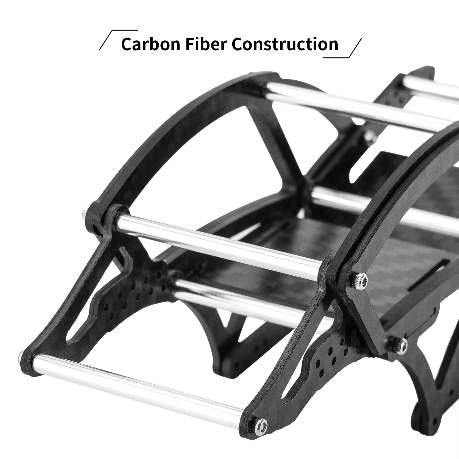 INJORA Kangaroo Carbon Fiber Chassis Frame Kit For 1/24 RC Crawler SCX24 Deadbolt Jeep JLU C10 Bronco (SCX24-165)