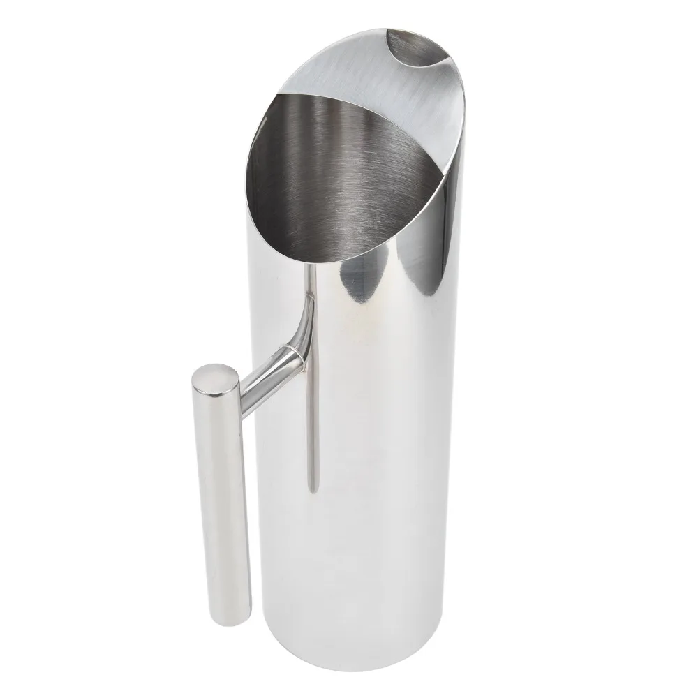 Stainless Steel Stainless Steel Pitcher Ergonomic Handle Large Capacity Coffee Pitcher Heatproof Streamlined Design