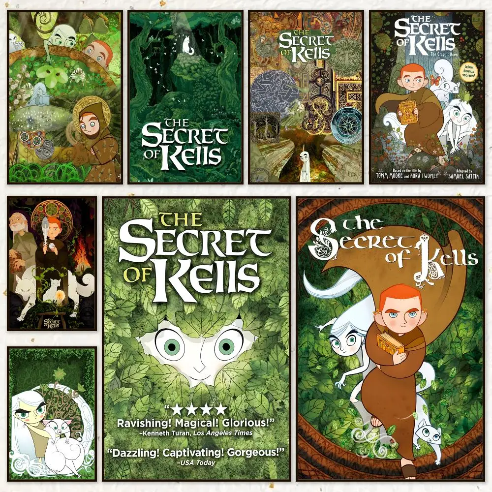 Movie Drama The Secret of Kells Poster HD Waterproof Wall Art Posters Self Adhesive Bedroom Living Room Home Decor Gift