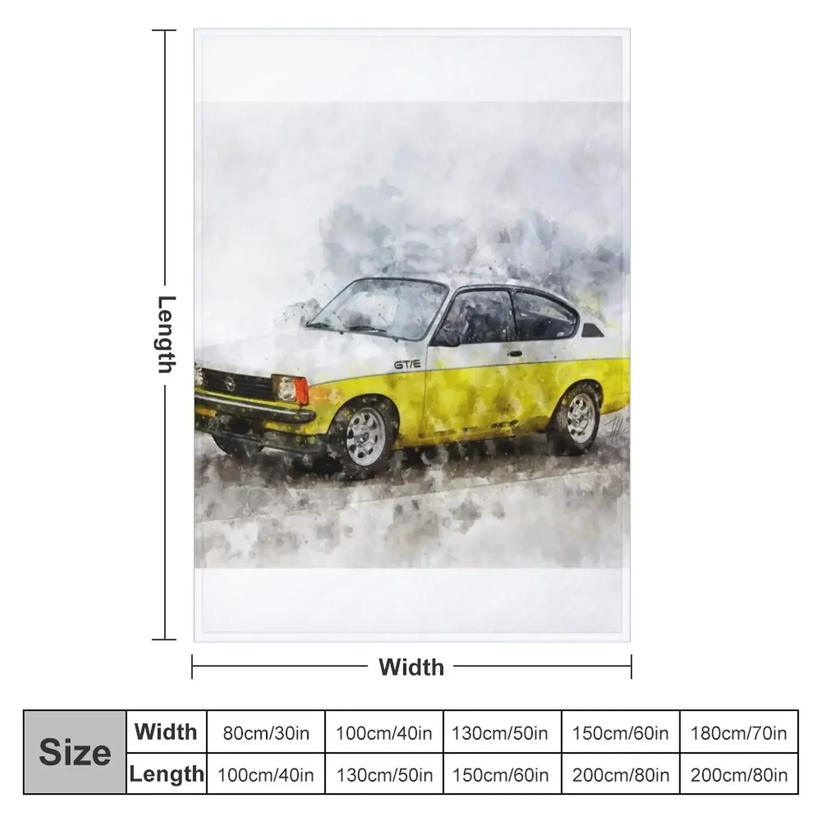 Opel Kadett GTE Throw Blanket Picnic for sofa Blankets