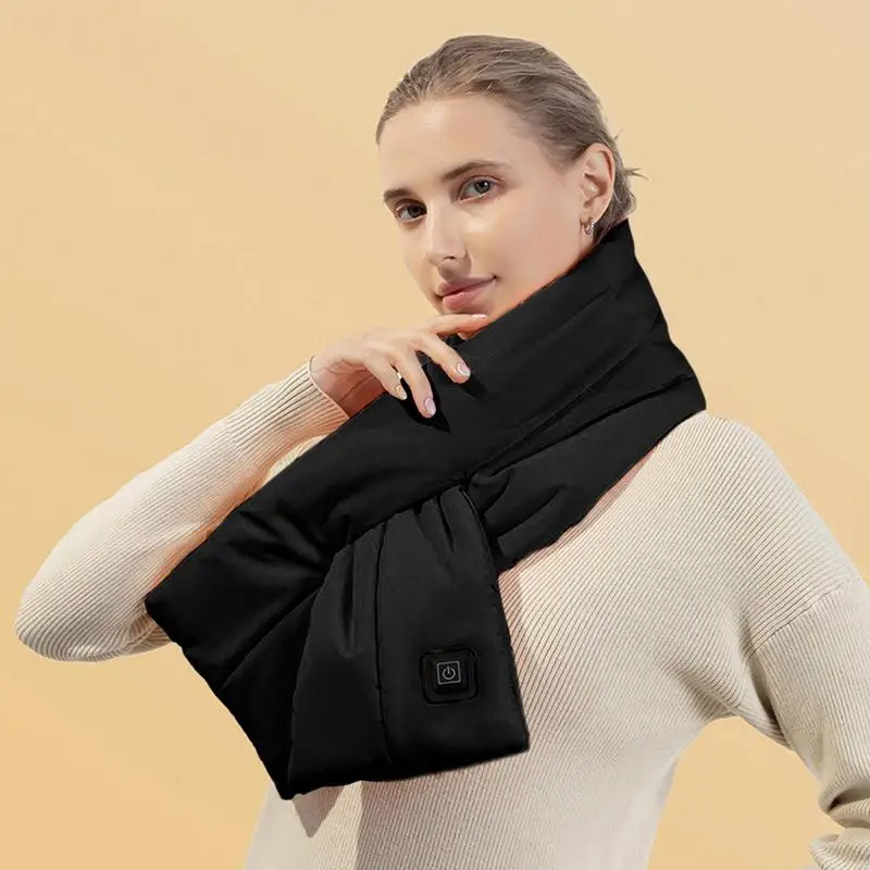 Electric Scarf Battery Operated Cordless Heated Scarf Neck Warmer Heating Pad Outdoors Heat Neck Wrap Christmas Gifts For Men