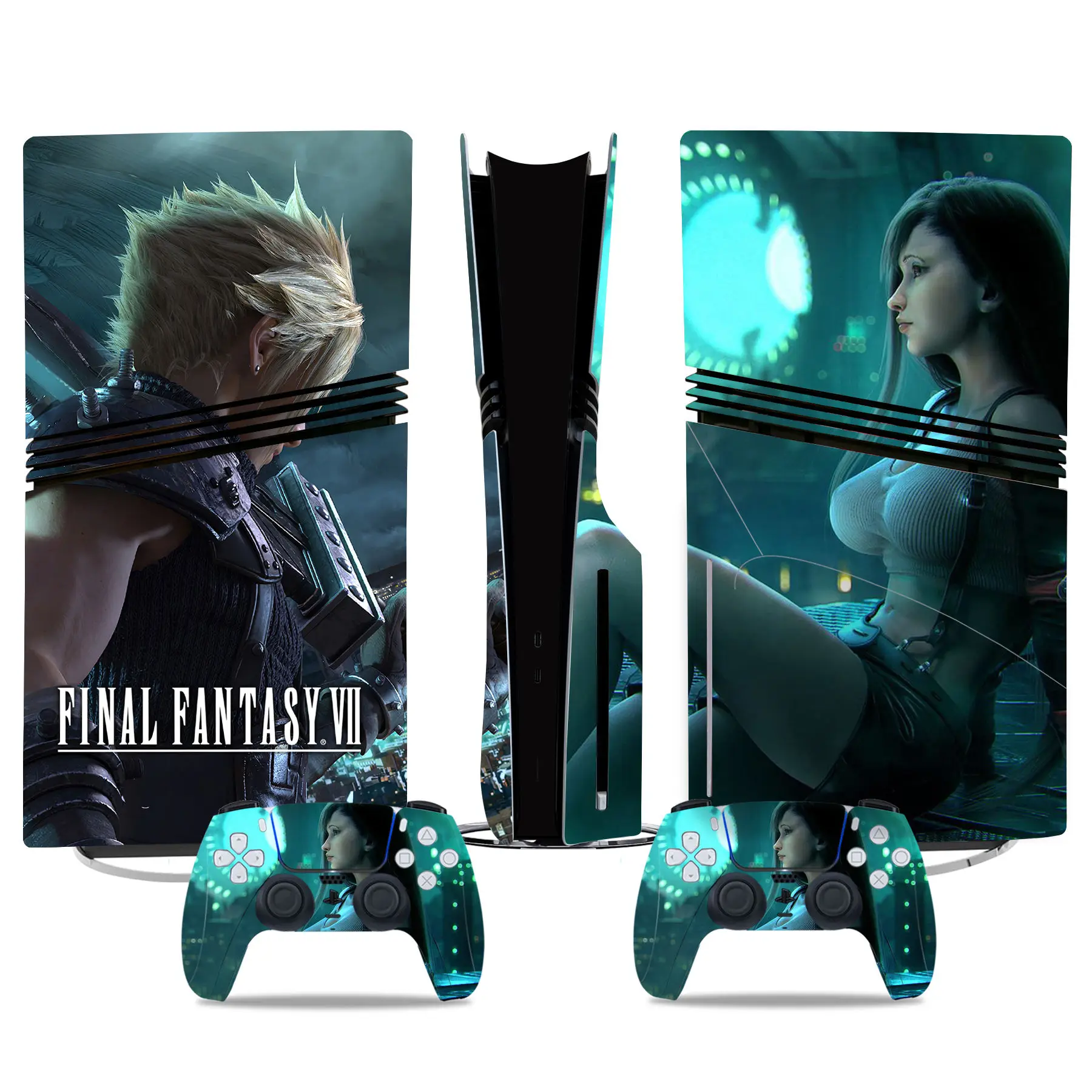 final fantasy VII Customized PS5 pro disc Vinyl Skins Stickers PS5 pro disk Controller Console skin stickers